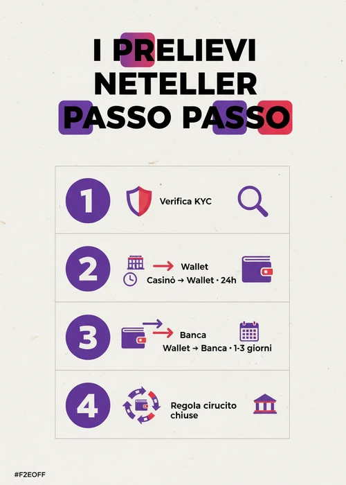 Icona del logo Neteller su uno sfondo stilizzato di fiches da casinò e carte da gioco